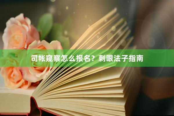 司帐窥察怎么报名？刺眼法子指南